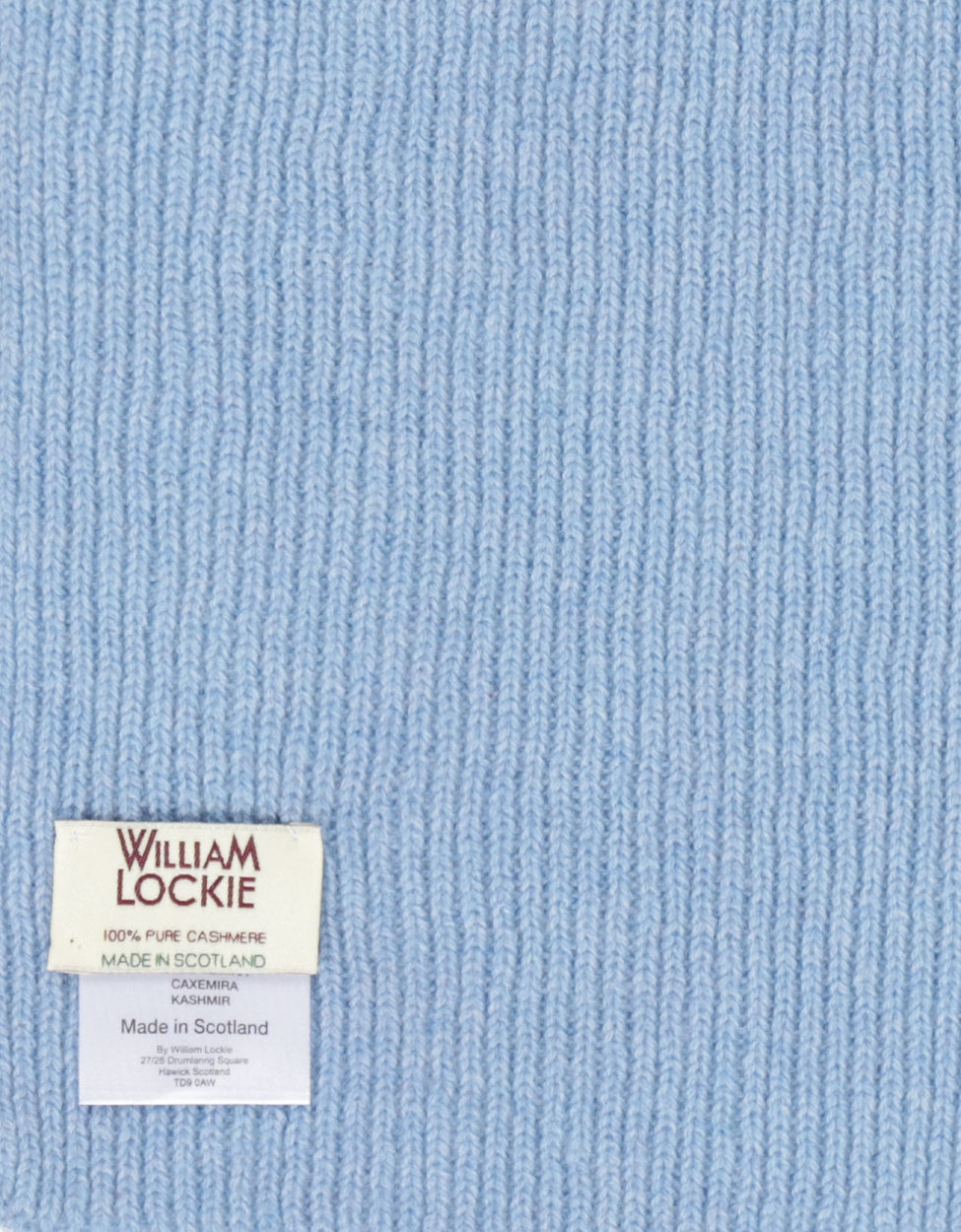 WL Cashmere Rib Scarf | Blue
