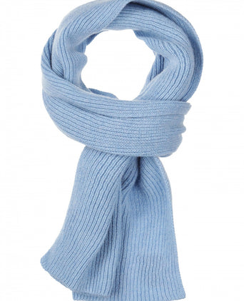 WL Cashmere Rib Sjaal | Blauw