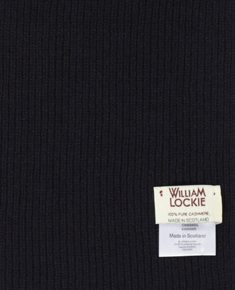 WL Cashmere Rib Sjaal | Navy Blauw