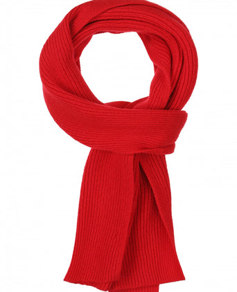 WL Cashmere Rib Sjaal | Rood