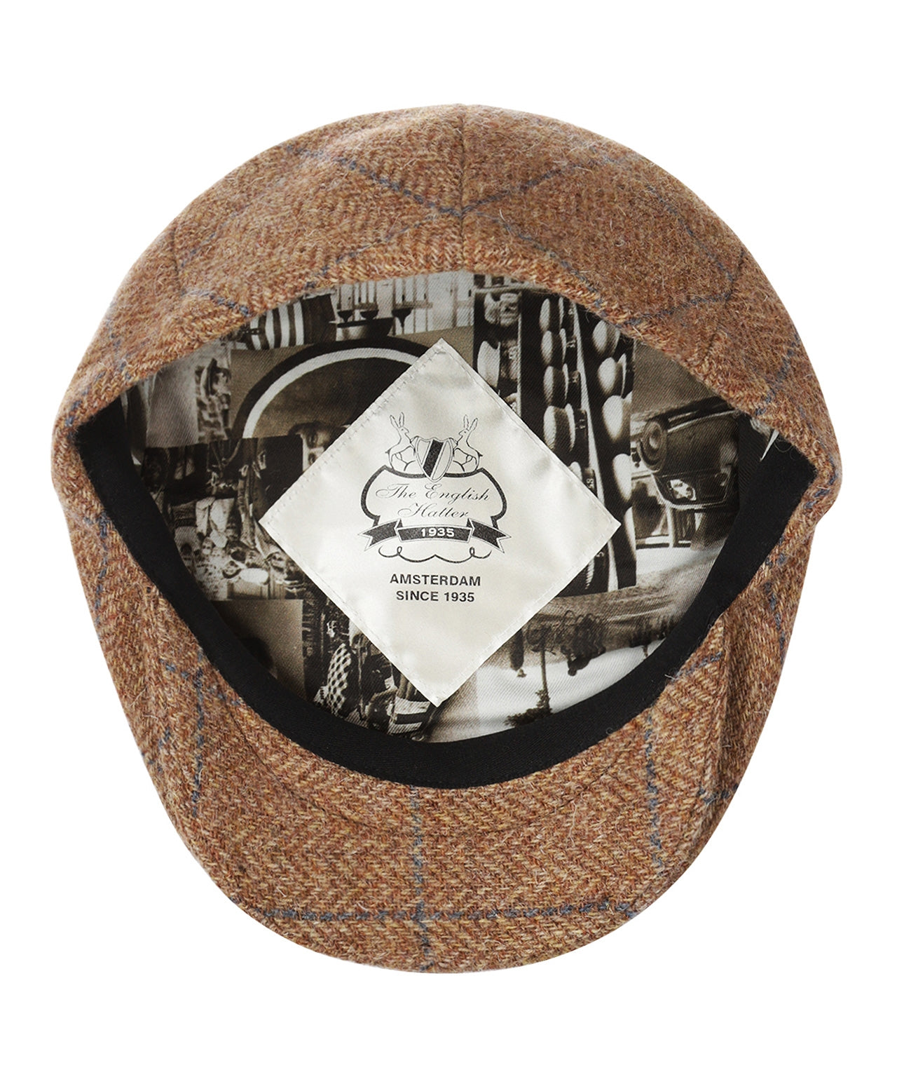Klassieke Cap | Camel Herringbone Overcheck