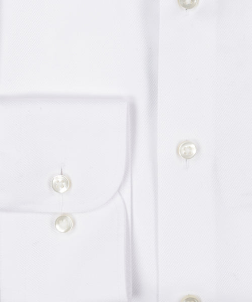 Overhemd gestreept semi spread boord | Wit