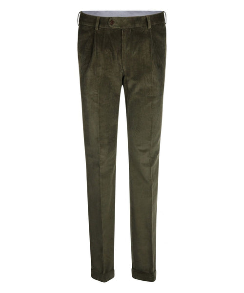 Corduroy Pantalon Brede Rib | Groen