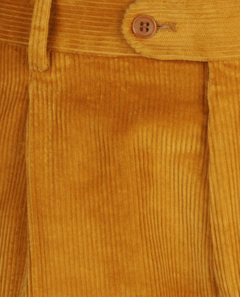 Corduroy Pantalon Brede Rib | Geel