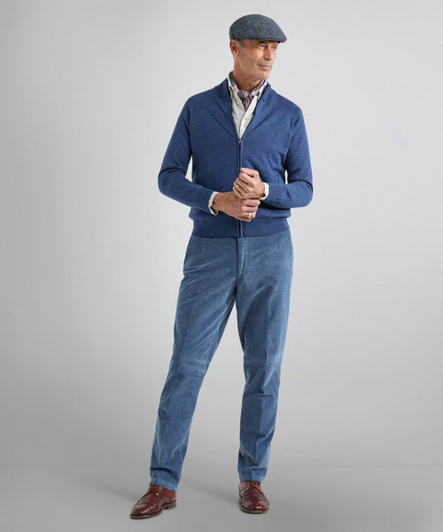 Merino Ritsvest | Blauw