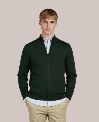 Merino Ritsvest | Groen