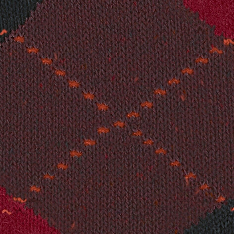 Dundee Sok | Burgundy/Black/Red diamond check