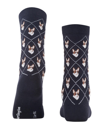 Burlington Corgi Dames Sokken | Zwart
