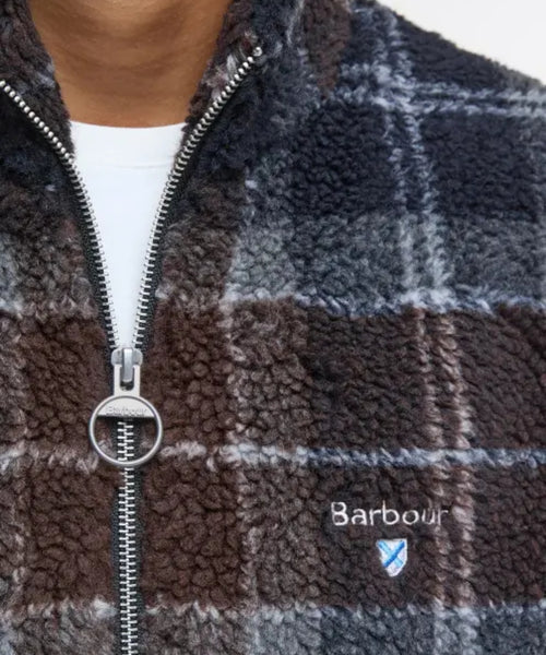 Barbour Tartan Sherpa Fleece | Nacht Blauw