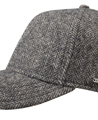 Setson Baseball Cap Herringbone | Donker Grijs Visgraat