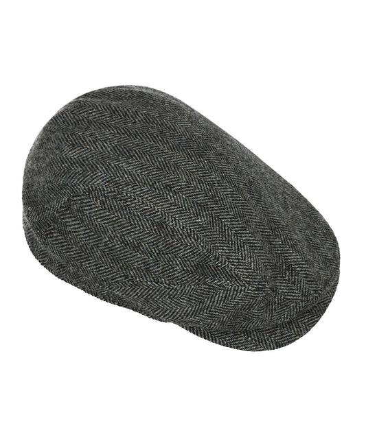 Driver Cap Wool Herringbone | Donkergroen Herringbone