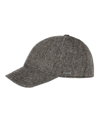 Setson Baseball Cap Herringbone | Donker Grijs Visgraat