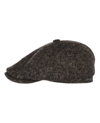 6-Panel Donegal Wool Cap | Zwart
