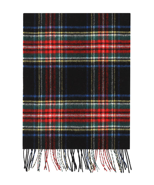 Lambswool Scarf | Black Stewart Tartan