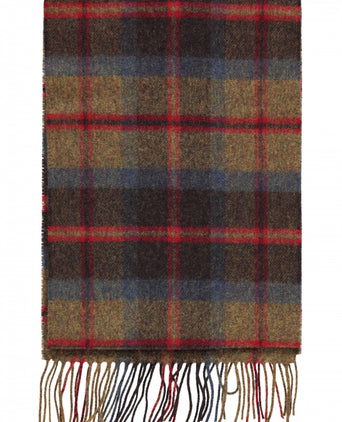 Lamswollen Sjaal Ruit | Rust Brown Red Plaid