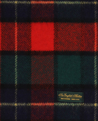 Lamswollen Sjaal Ruit | Rood