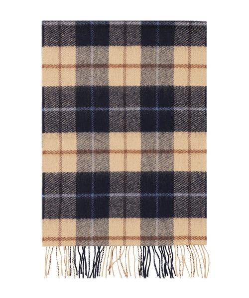 Merino Luxury Wool Scarf | Navy Beige Brown Check