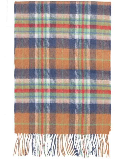 Merino Luxury Wool Scarf | Orange Navy Green Red