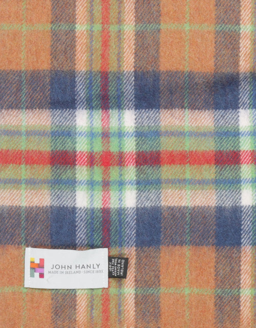 Merino Luxury Wool Scarf | Orange Navy Green Red