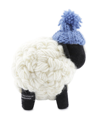 Knitted Sheep with Hat | Denim Blauw