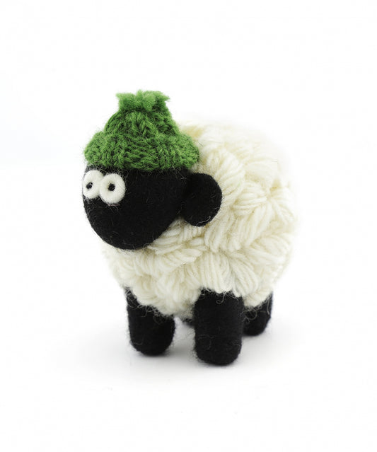 Knitted Sheep with Hat | Groen