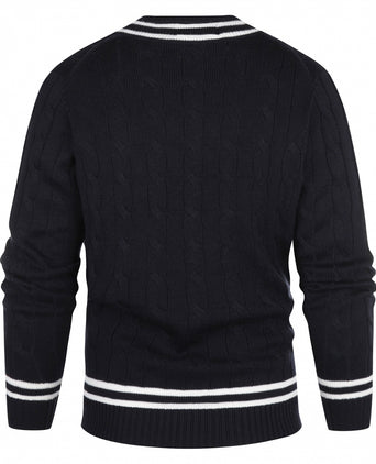 Cricket V-Hals Merinowol | Navy Blauw