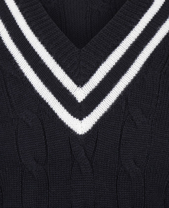 Cricket V-Hals Merinowol | Navy Blauw