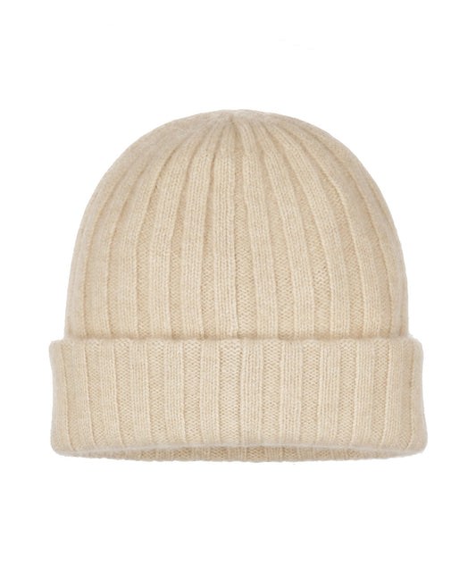 Beanie Undyed Cashmere | Natural Beige