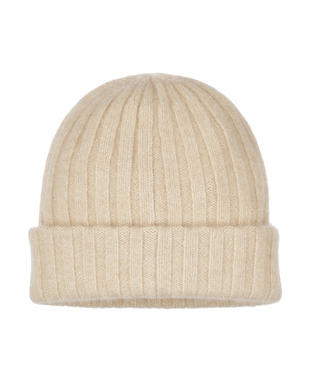 Beanie Undyed Cashmere | Beige