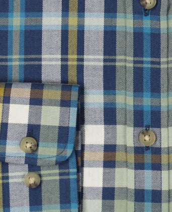 Viyella Shirt Button Down | Blauw