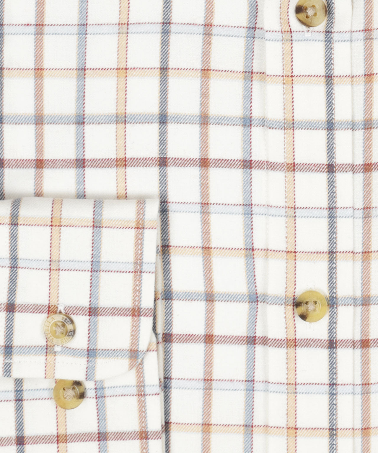 Shirt BD | Kleine ruit Oranje/Rood/Blauw