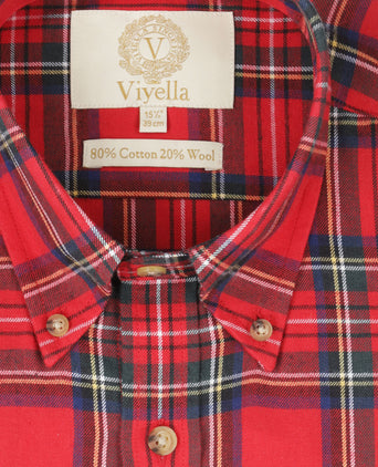 Viyella Shirt Button Down | Rood