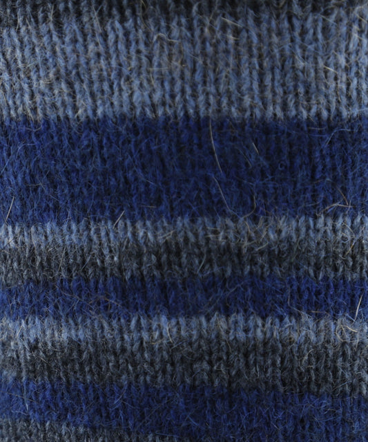 Mini Striped Sock | Blauw/Grijs gestreept
