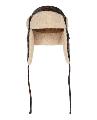 Bomber Cap Wool check | Blauw