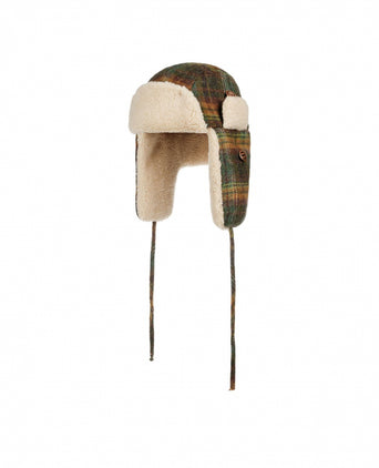 Bomber Cap Wool check | Karo Glencheck