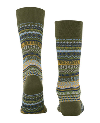 Burlington Snow Isle Heren Sokken | Groen