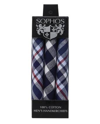 Zakdoek 3-Box | Blauw