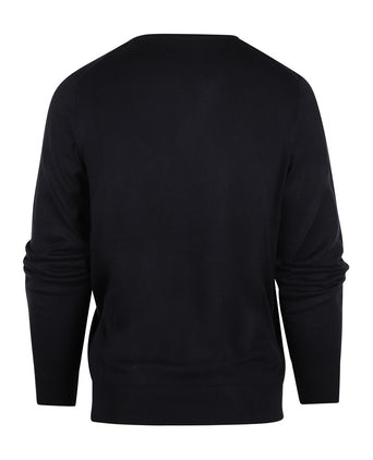 Pullover V-Hals Cotton/Cashmere | Navy Blauw