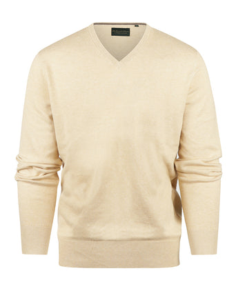 Pullover V-Hals Cotton/Cashmere | Beige