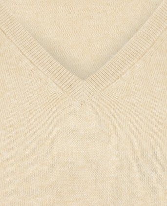 Pullover V-Hals Cotton/Cashmere | Beige