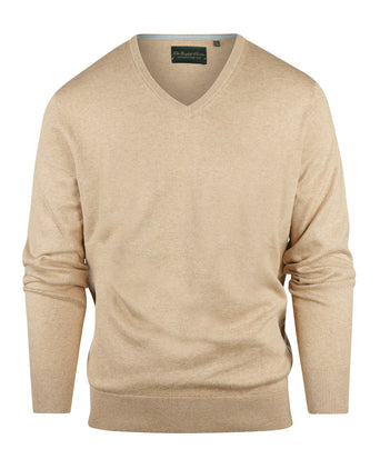 Pullover V-Hals Cotton/Cashmere | Bruin