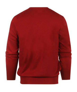 Pullover V-Hals Cotton/Cashmere | Rood Pullover V-Hals Cotton/Cashmere | Rood