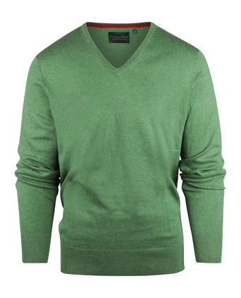 Pullover V-Hals Cotton/Cashmere | Groen