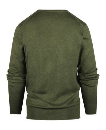 Pullover V-Hals Cotton/Cashmere | Groen