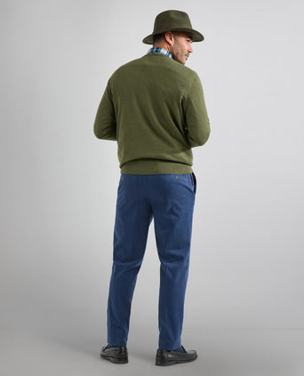 Pullover V-Hals Cotton/Cashmere | Groen