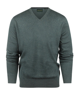Pullover V-Hals Cotton/Cashmere | Groen Pullover V-Hals Cotton/Cashmere | Groen