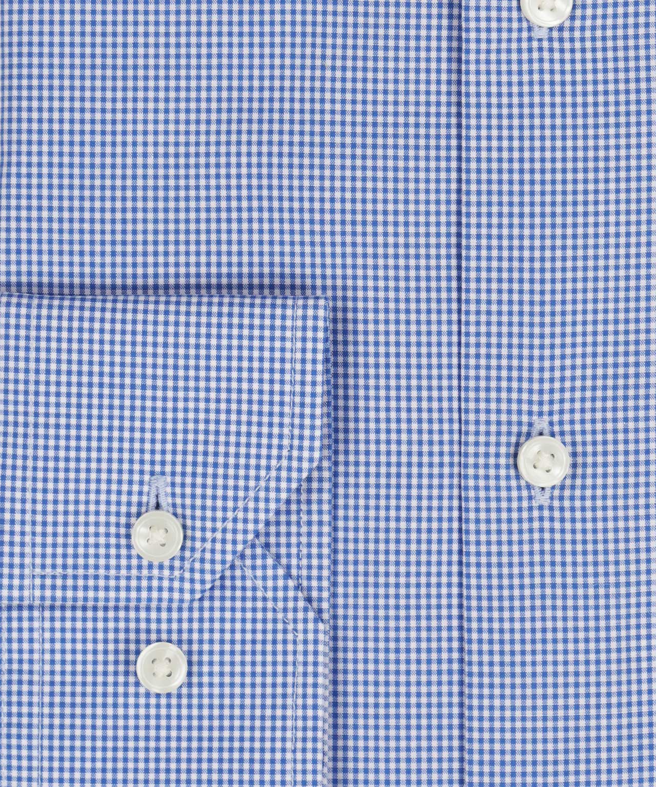Shirt Semi Widespread | Blauw Micro Ruit
