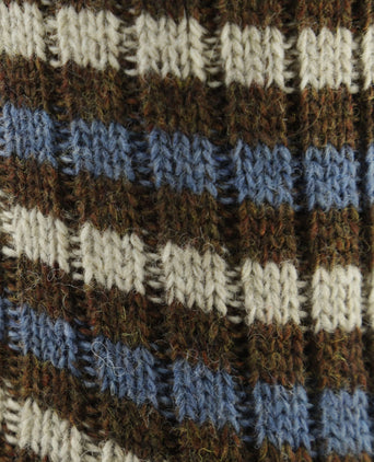 Merino Streep Sokken | Bruin