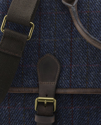 Harris Tweed Briefcase | Navy Blauw