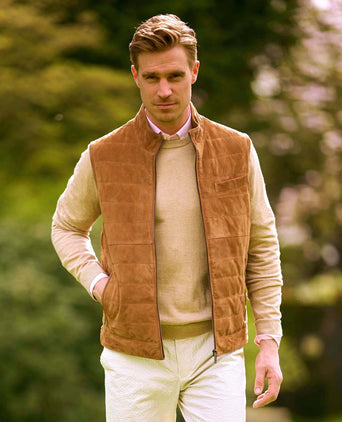 Wellington Bodywarmer Leer | Bruin